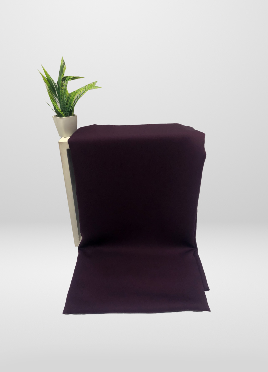 Plain Nida Abaya unstitched in Reddish Magenta