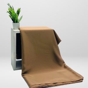 Plain Nida Abaya unstitched in Golden Brown